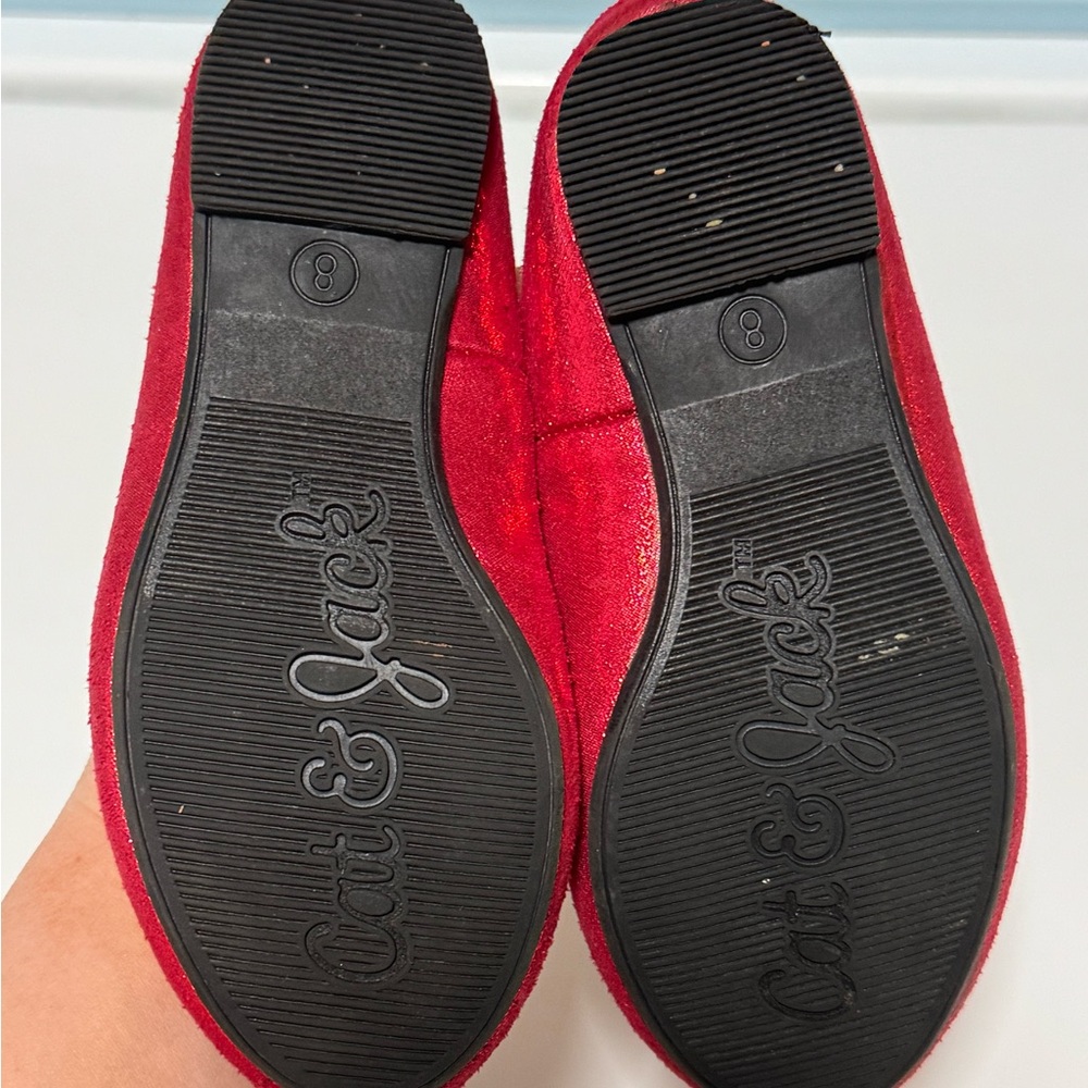 Cat & Jack Red Dress Shoes with Elastic Straps - Picture 3 of 7